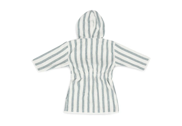 Bademantel Stripe Frottee - Sea Green - GOTS