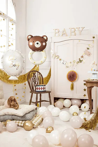 Folienballon Teddybär Rassel, 61x88 cm