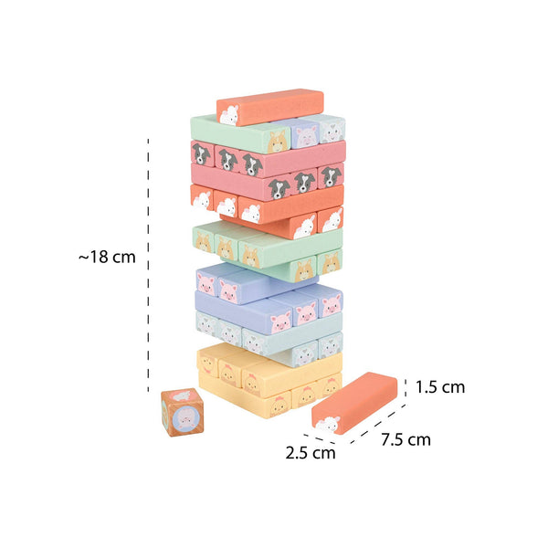 Bauernhof Holztiere Wackelturm