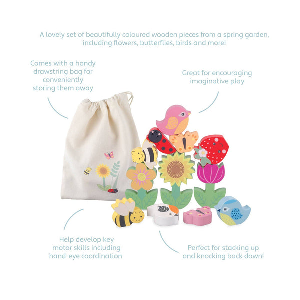 Stapelbarer Garten aus Holz