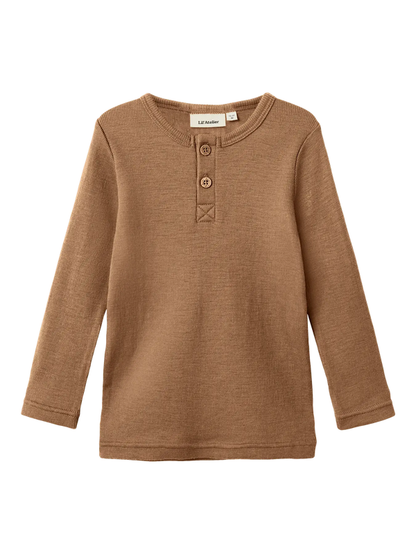 NMNNOEL NEB WOOL LS SLIM TOP LIL