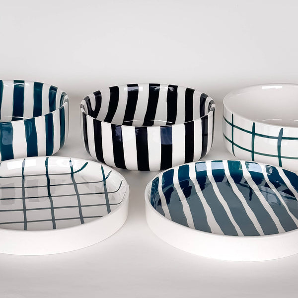 Schale Stripes - vulcano black
