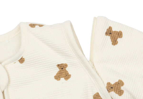 Schlafsack mit abnehmbaren Ärmeln | 60 cm | Mini Teddy Bear Waffle