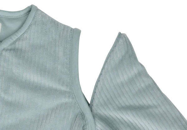 Baby Schlafsack mit Abnehmbaren Ärmeln Rund Rib - Sea Green