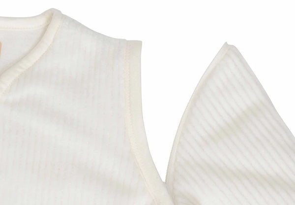 Baby Schlafsack mit Abnehmbaren Ärmeln Rund Rib - Ivory