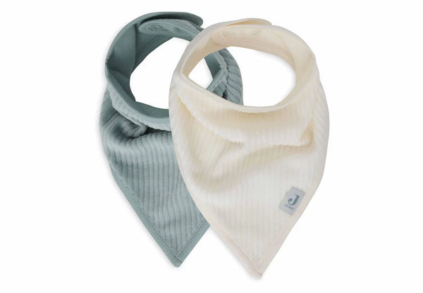 Lätzchen Bandana Velvet Rib - Sea Green/Ivory - 2 Stück