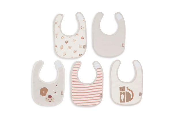 Lätzchen Jersey Wasserdicht - Animal Friends - 5 Stück