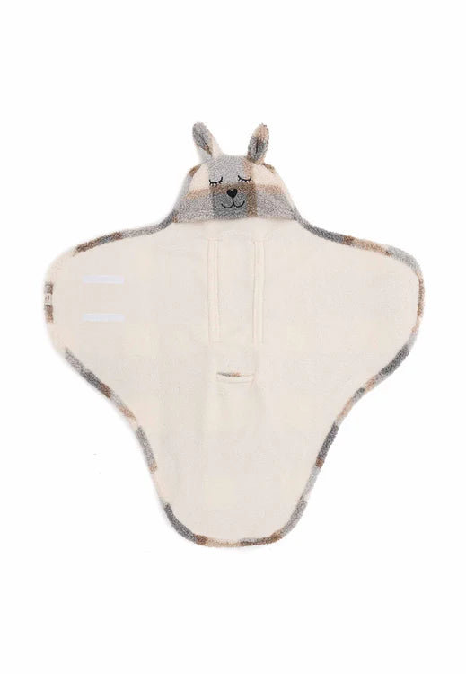 Einschlagdecke für Babyschale Bunny Check - Boucle