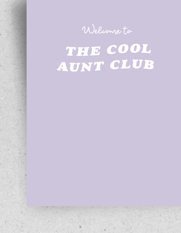 Karte “Welcome to the cool aunt club" / mit Umschlag