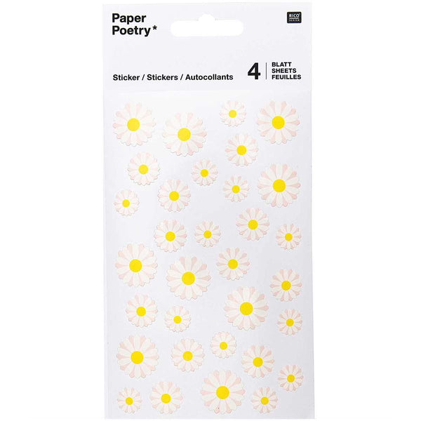 Paper Poetry Sticker Butterblumen 4 Blatt