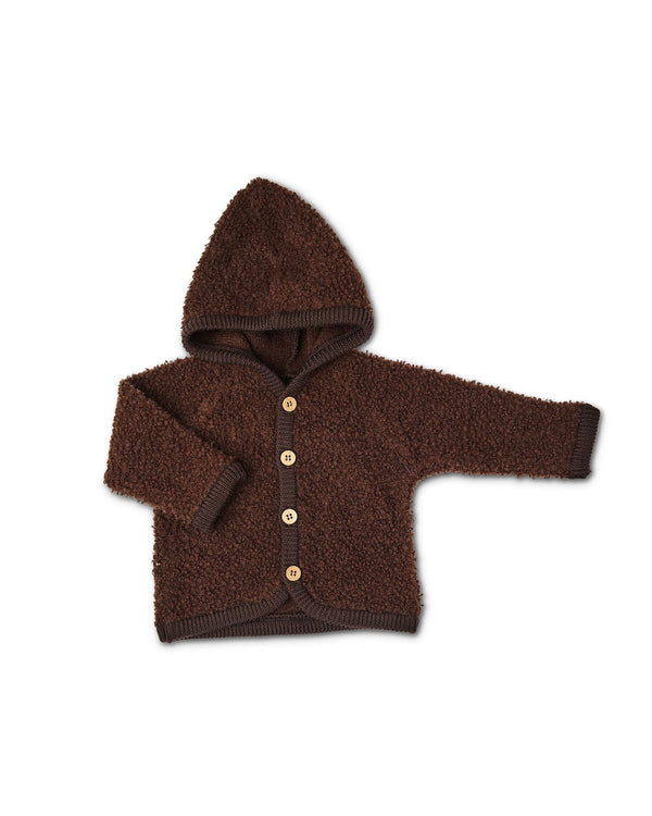 Jacke boclé merino Wolle | dark chocolate