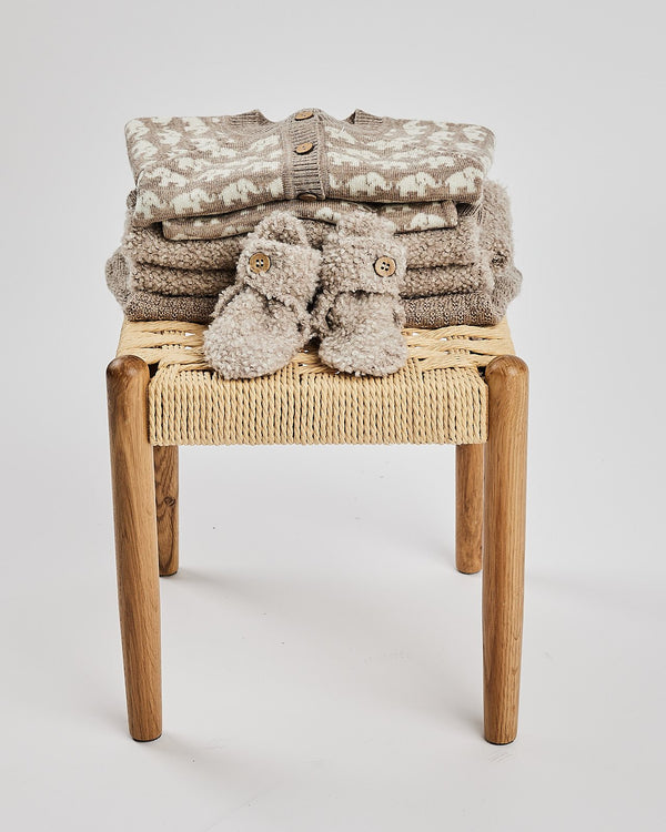 Booties Baby merino Wolle | nature melange