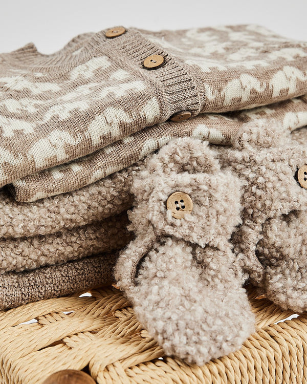 Booties Baby merino Wolle | nature melange