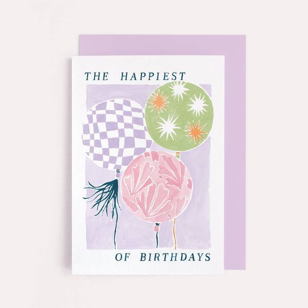 Luftballons Geburtstagskarte | Weibliche Geburtstagskarten