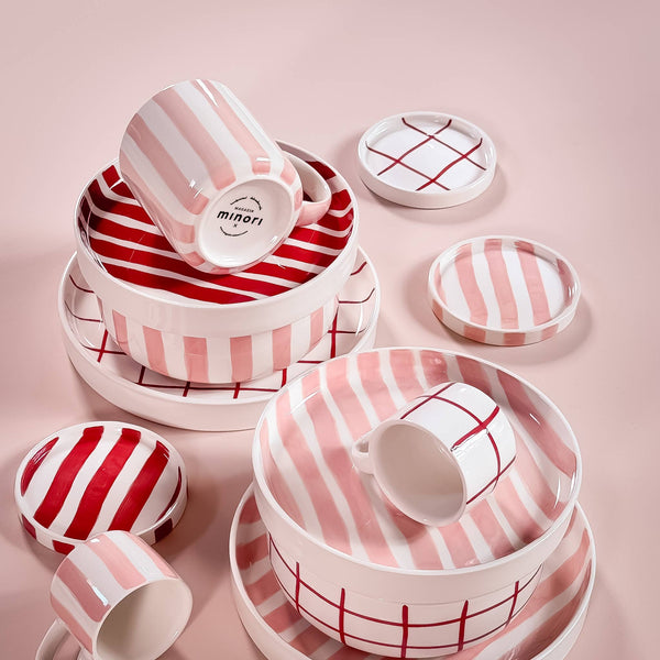 Schale gross  Stripes - incanto rose