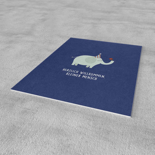 Postkarte - Elefant zur Geburt