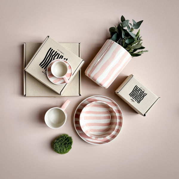 Becher Stripes - incanto rose