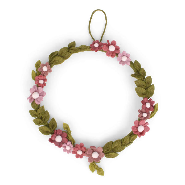 Anemone Kranz Filz - Dusty Rose