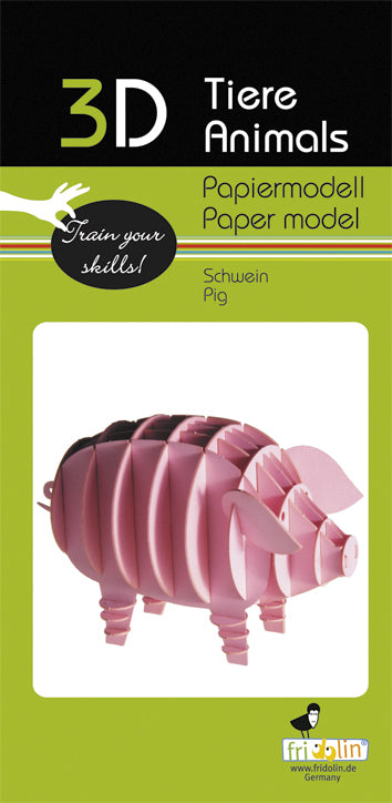 3-D Papiermodell Schwein