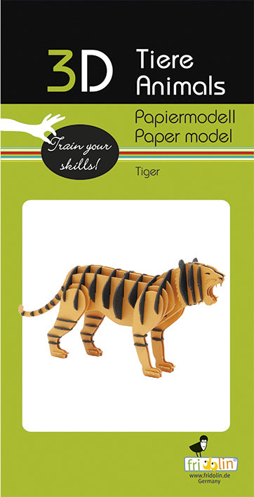 3-D Papiermodell Tiger