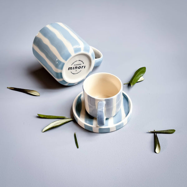 Espresso  Stripes - morning  azzurro (2er Set - 4 Teile)