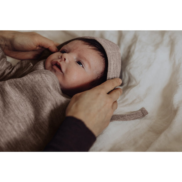 Wollfleece | Haube | Mütze | Sand