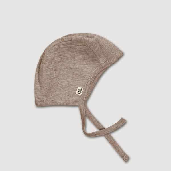 Wollfleece | Haube | Mütze | Sand