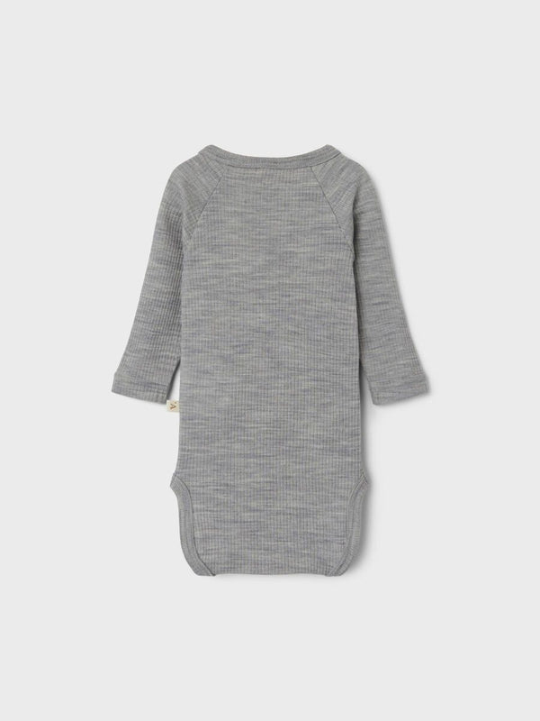 Merino WOOL Rib Body Grey Melange