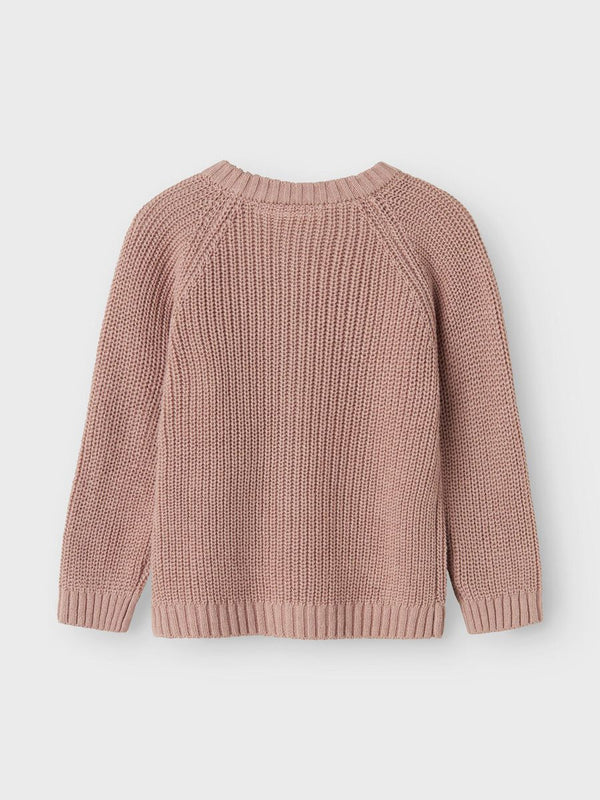 NMNEMLEN LIN LS KNIT CARD LIL NOOS - Rose