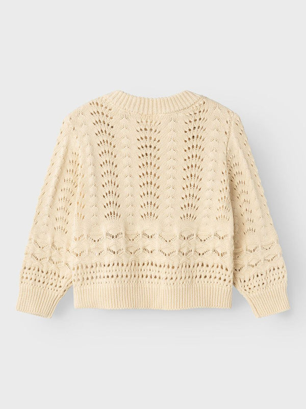 LANGARM STRICKPULLOVER BLEACHED SAND