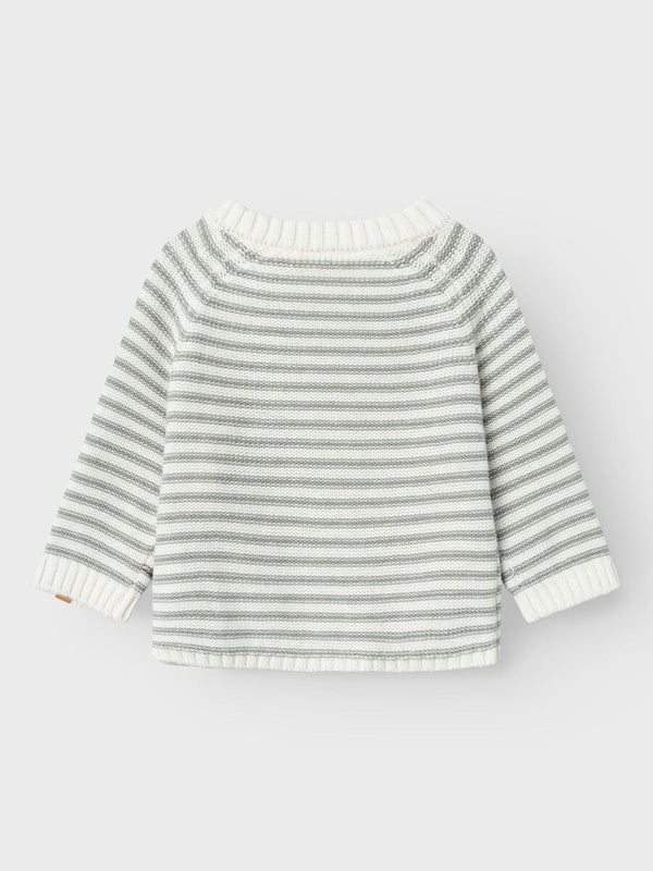 Gestreifter Strick Pullover Coconut Milk