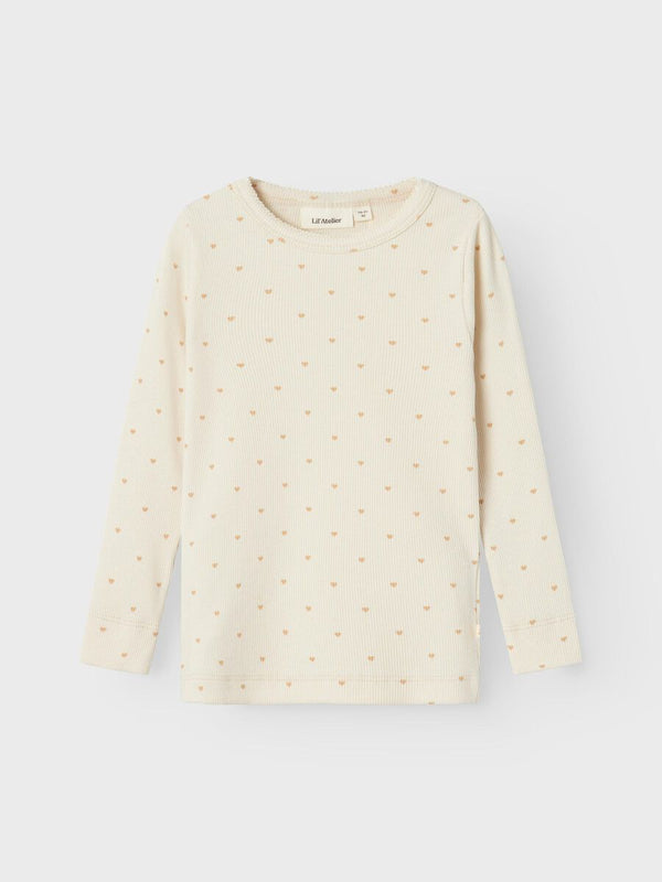 Rib Longsleeve Turtledove Hearts