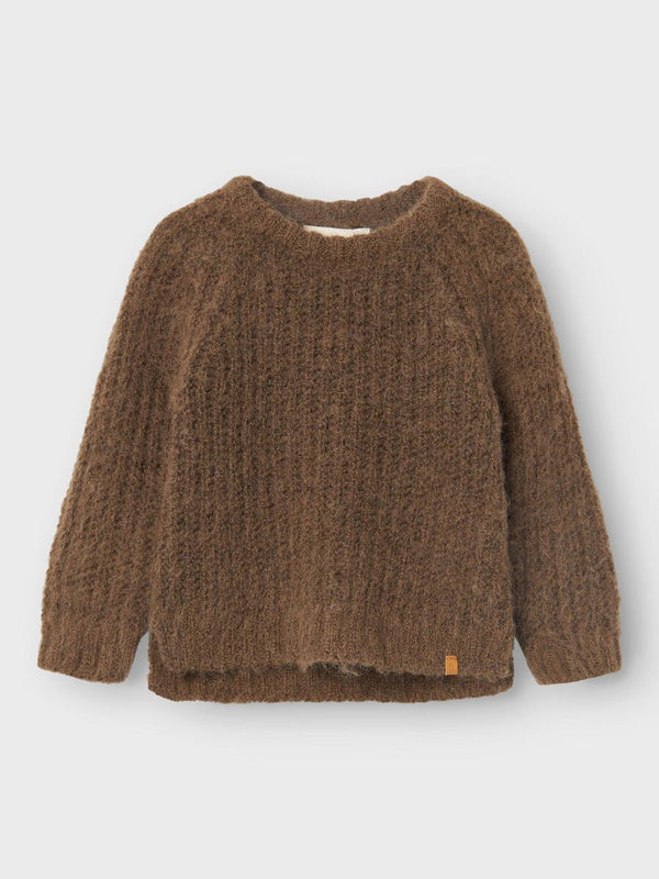 Wool LOOSE FIT STRICKPULLOVER Shitake