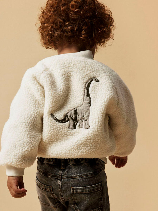 Kids Teddy Bomberjacke Coconut Milk Dino