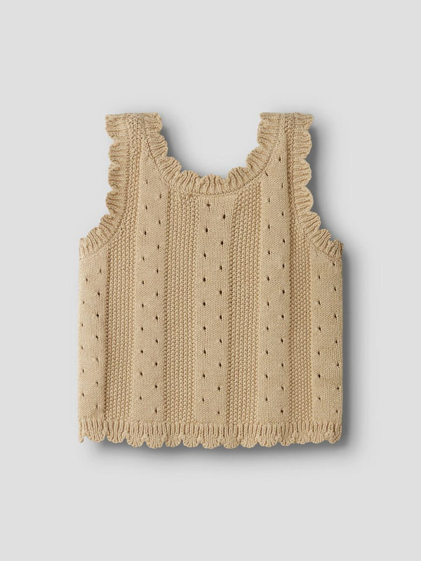 NMFHALYN STRAP KNIT TOP LIL