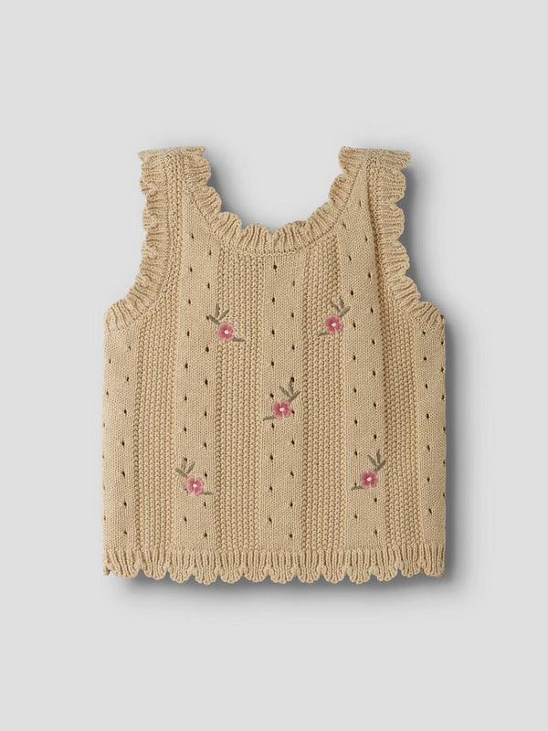 NMFHALYN STRAP KNIT TOP LIL