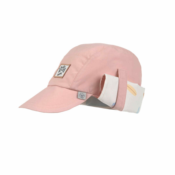 Sonnenhut Kinder (UV Schutz, Faltbar, Nackenschutz) - Surfbrett, Rosa