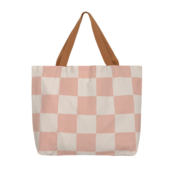 Beach Shopper - Kariert, Rosa