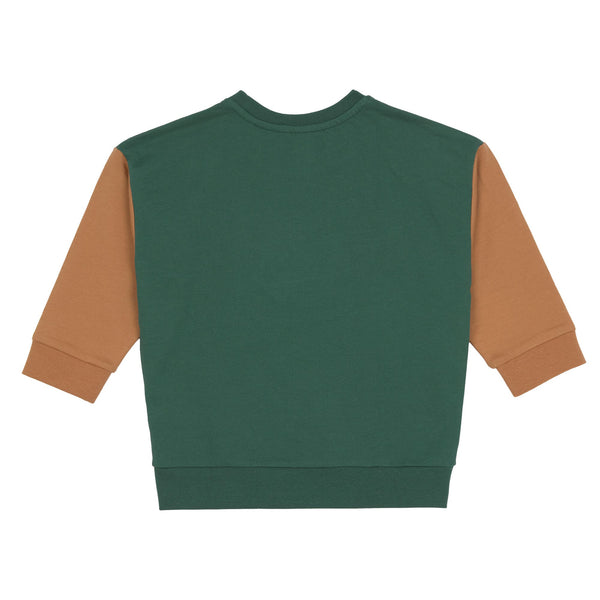 Kinder Pullover - Bio Baumwolle, Little Gang, Smile Dunkelgrün