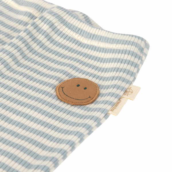 Leggings Kinder - Gerippt, Little Gang, Smile Hellblau