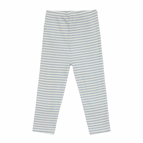 Leggings Kinder - Gerippt, Little Gang, Smile Hellblau