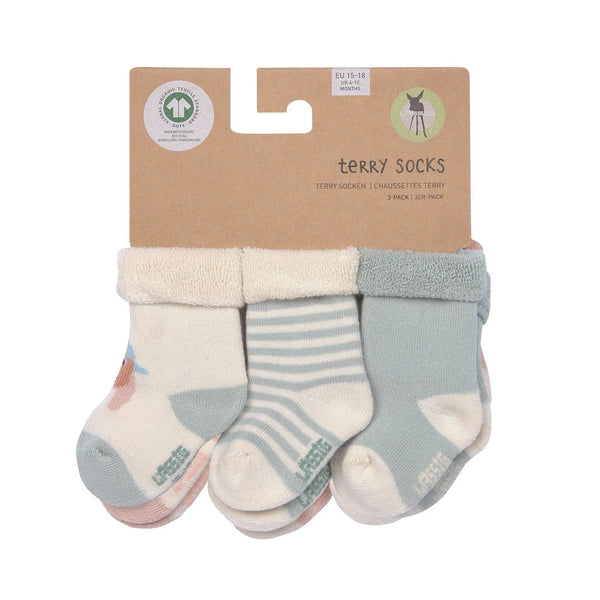 Baby Socken Frottee 3er Set - Bio Baumwolle, Hund