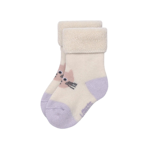 Baby Socken Frottee 3er Set - Bio Baumwolle, Katze