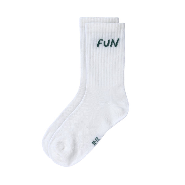 Tennissocken Kinder 3er-Set - Little Gang, Fun Weiß