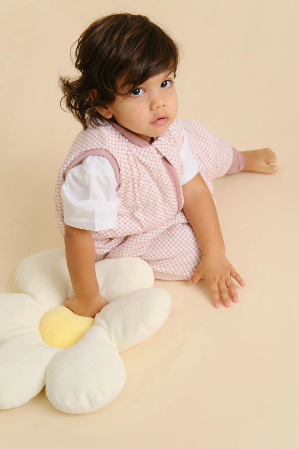 Schlafsack mit Füßen - Vichy Pink - TOG 1