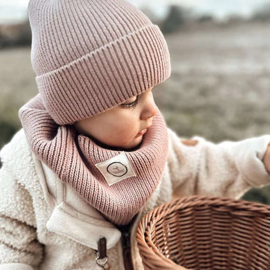Organic Knit Beanie - Dusty Rose