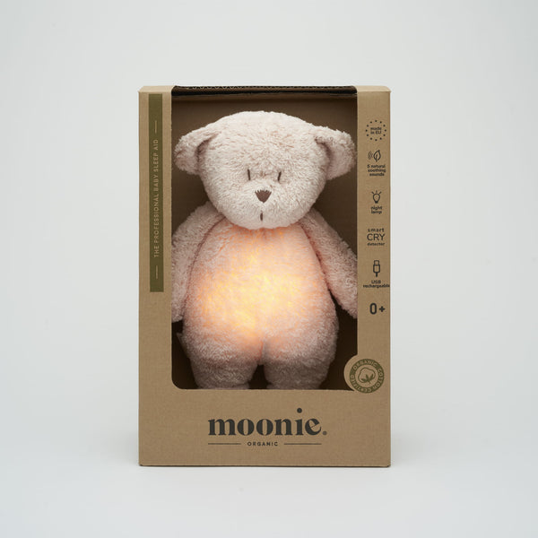MOONIE Teddybär | Einschlafhilfe | Rose