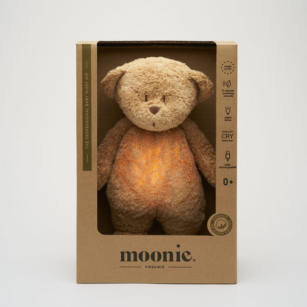 MOONIE Teddybär | Einschlafhilfe | Cappuccino