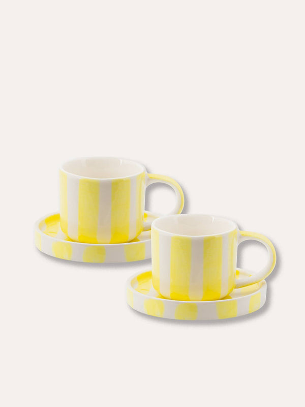 Espresso  Stripes - spiaggia yellow (2er Set - 4 Teile)