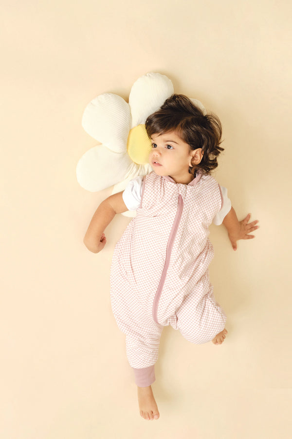 Schlafsack mit Füßen - Vichy Pink - TOG 1